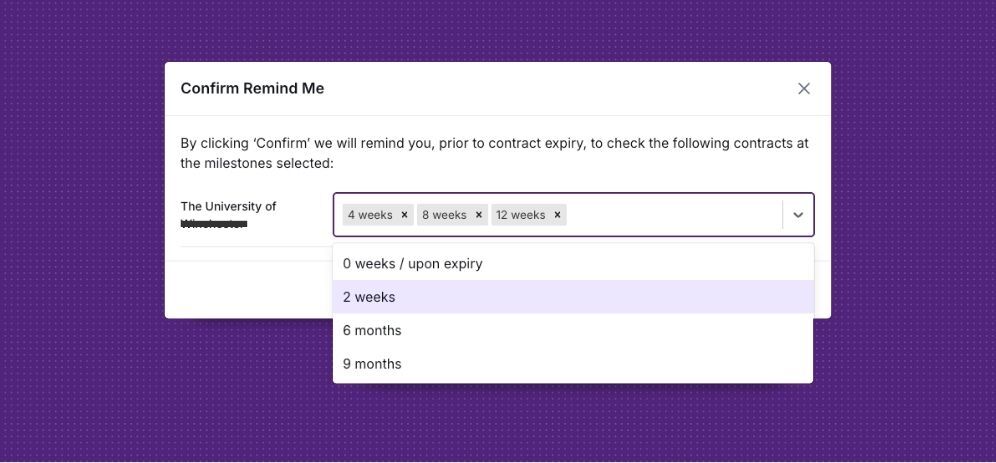 Set expiry reminders