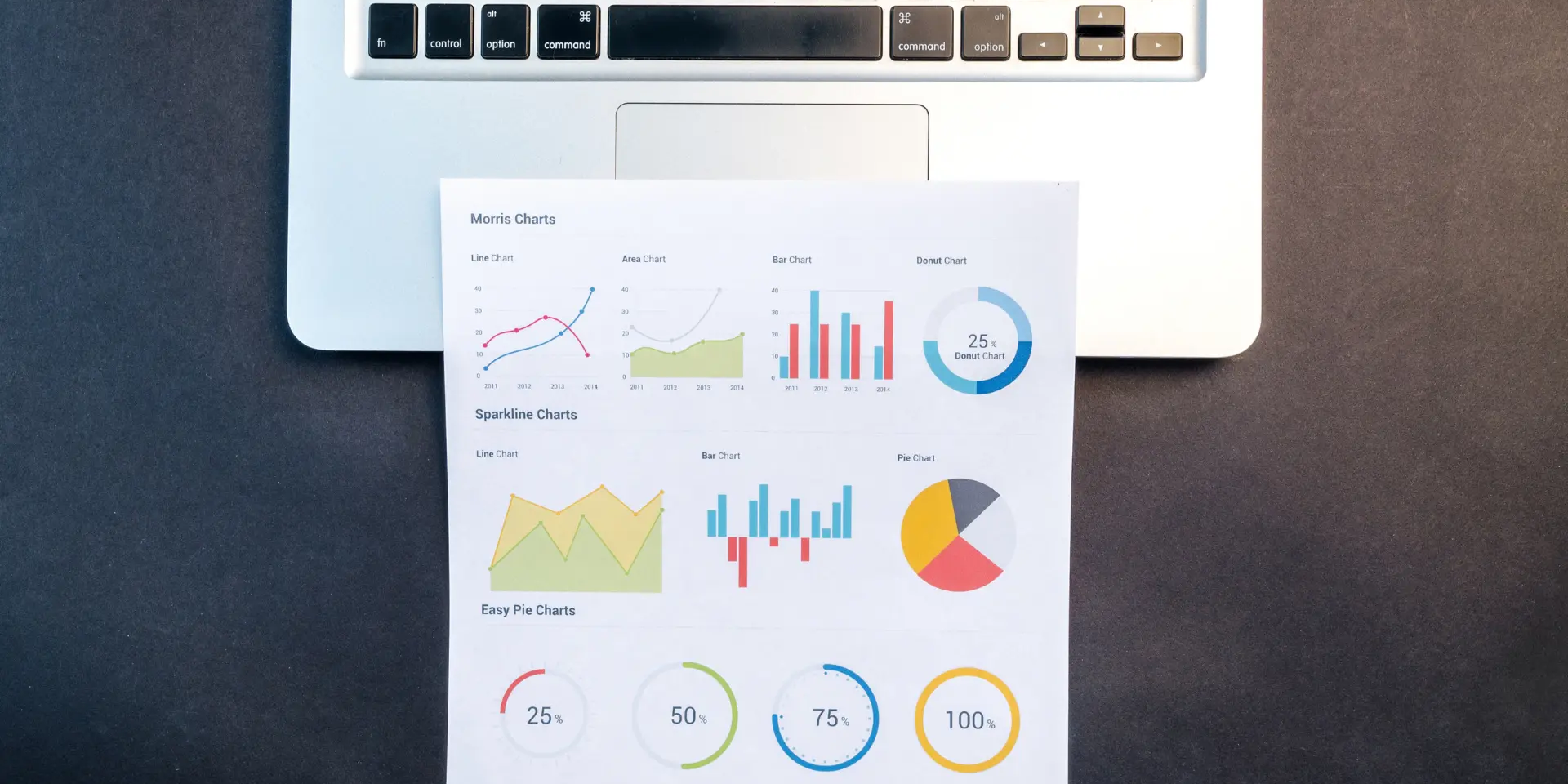 Image of laptop and data