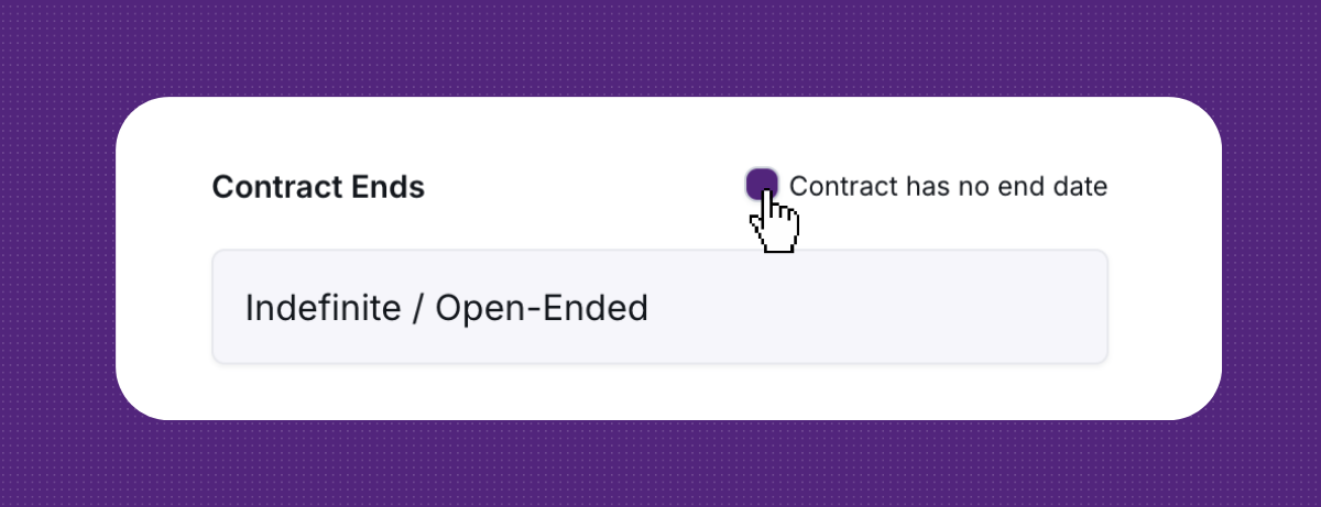 Indefinite contracts